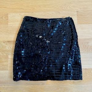 Mango black sequin miniskirt size S. Like new, worn once for NYE last year.